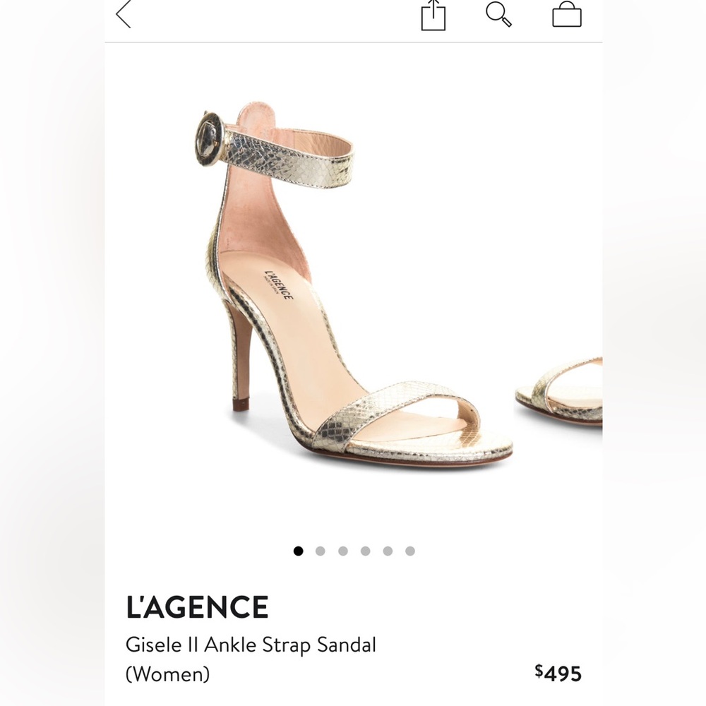 NEW IN BOX Silver L’agence heels
